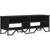 vidaXL Meuble TV noir 122x34x41 cm bois d'ingénierie