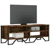 vidaXL Meuble TV chêne fumé 122x34x41 cm bois d'ingénierie