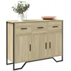vidaXL Buffet chêne sonoma 97x32,5x74,5 cm bois d'ingénierie