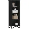 vidaXL Bibliothèque noir 50x31x137,5 cm bois d'ingénierie