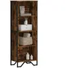 vidaXL Bibliothèque chêne fumé 50x31x137,5 cm bois d'ingénierie
