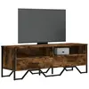 vidaXL Meuble TV chêne fumé 122x34x41 cm bois d'ingénierie