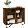 vidaXL Buffet chêne fumé 91x35,5x74,5 cm bois d'ingénierie