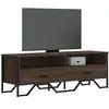 vidaXL Meuble TV chêne marron 122x34x41 cm bois d'ingénierie