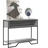 vidaXL Table console sonoma gris 100x35x74,5 cm bois d'ingénierie