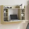 vidaXL Bureau mural chêne sonoma 105x48x75 cm bois d'ingénierie