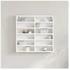 vidaXL Armoire à vitrine blanc 60x8,5x58 cm bois d'ingénierie