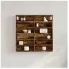 vidaXL Armoire à vitrine chêne fumé 60x8,5x58 cm bois d'ingénierie