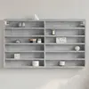 vidaXL Armoire à vitrine gris béton 100x8,5x58 cm bois d'ingénierie