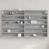 vidaXL Armoire à vitrine sonoma gris 100x8,5x58 cm bois d'ingénierie