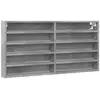 vidaXL Armoire à vitrine gris béton 100x8,5x50 cm bois d'ingénierie