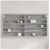 vidaXL Armoire à vitrine sonoma gris 100x8,5x50 cm bois d'ingénierie