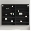 vidaXL Armoire à vitrine noir 100x8,5x75 cm bois d'ingénierie