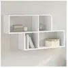 vidaXL Étagère murale blanc 100x20x53 cm bois d'ingénierie