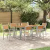 Vidaxl - Ensemble De Salle À Manger Pour Jardin 7 Pcs Gris Et Marron