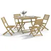 vidaXL Ensemble à manger de jardin 5 pcs Bois d'acacia solide