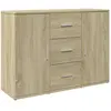 vidaXL Buffet chêne sonoma 90,5x29,5x65 cm bois d'ingénierie