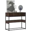 Vidaxl - Table console chêne marron 90x35x80 cm bois d'ingénierie