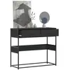 Table console noir 90x35x80 cm bois d'ingénierie vidaXL