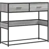 Table console sonoma gris 90x35x80 cm bois d'ingénierie vidaXL