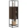 vidaXL Buffet haut chêne marron 35,5x35x139 cm bois d'ingénierie métal
