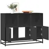 Vidaxl buffet noir 100x35x76 cm bois d’ingénierie