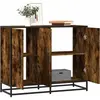 vidaXL Vidaxl Buffet Chêne Fumé 94x35x76 Cm Bois D'ingénierie