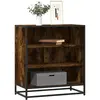 vidaXL vidaXL Buffet chêne fumé 68x35x76 cm bois d'ingénierie et métal