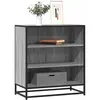 Buffet Sonoma Gris 68x35x76 Cm Bois D'Ingénierie Et Métal - Vidaxl