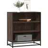 Buffet Chêne Marron 68x35x76 Cm Bois D'Ingénierie Et Métal - Vidaxl