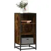 Vidaxl - Buffet chêne fumé 35,5x35x76 cm bois d'ingénierie et métal