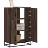 vidaXL Buffet haut chêne marron 68x35x106,5 cm bois ingénierie métal