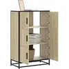 vidaXL Buffet haut chêne sonoma 68x35x106,5 cm bois ingénierie métal