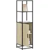 Vidaxl buffet haut chêne sonoma 35,5x35x139 cm bois d'ingénierie métal