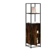 Vidaxl - Buffet haut chêne fumé 35,5x35x139 cm bois d'ingénierie métal
