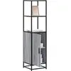 vidaXL Buffet haut sonoma gris 35,5x35x139 cm bois d'ingénierie métal