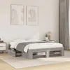 vidaXL Cadre de lit sonoma gris 140x190 cm bois d'ingénierie