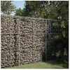 vidaXL Panier gabion avec couvercle 100x100x150 cm fer galvanisé