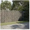 vidaXL Panier gabion avec couvercle 300x100x150 cm fer galvanisé