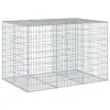 vidaXL Panier gabion avec couvercle 150x100x100 cm fer galvanisé