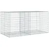 vidaXL Panier gabion avec couvercle 200x100x100 cm fer galvanisé