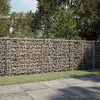 vidaXL Panier gabion avec couvercle 350x100x100 cm fer galvanisé