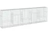 vidaXL Panier gabion avec couvercle 500x50x150 cm fer galvanisé
