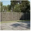 vidaXL Panier gabion avec couvercle 750x100x100 cm fer galvanisé
