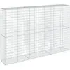 vidaXL Panier gabion avec couvercle 300x50x200 cm fer galvanisé