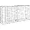 vidaXL Panier gabion avec couvercle 200x50x100 cm fer galvanisé