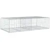 vidaXL Panier gabion avec couvercle 200x100x50 cm fer galvanisé