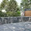vidaXL Panier gabion avec couvercle 300x50x50 cm fer galvanisé