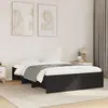 vidaXL Cadre de lit noir 135x190 cm bois d'ingénierie
