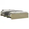 vidaXL Cadre de lit chêne sonoma 140x190 cm bois d'ingénierie